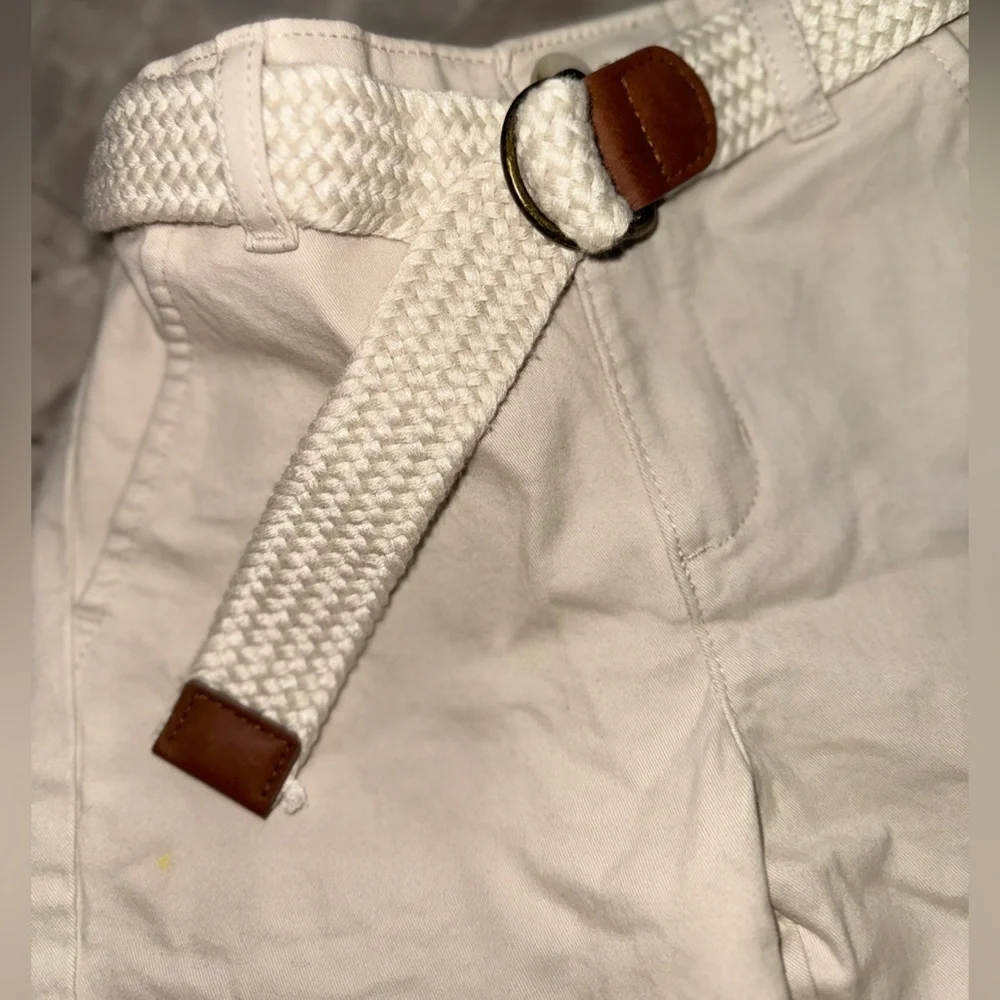 Gymboree Boys Tan Belted Chino Shorts Size 4T